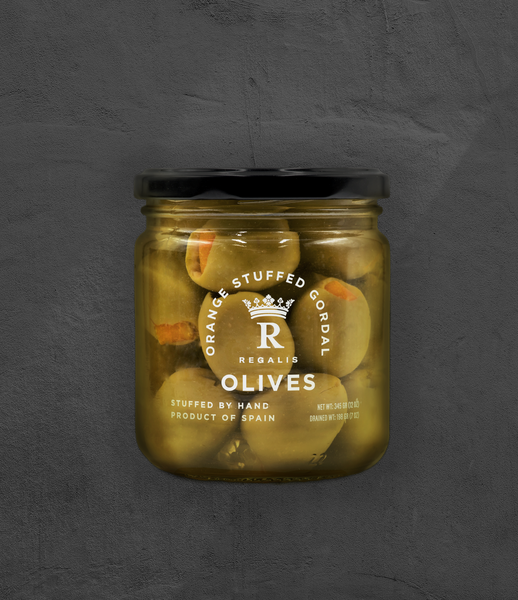 Regalis Orange Stuffed Gordal Olives – Regalis Foods