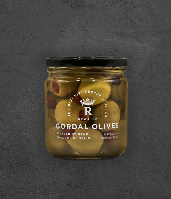 Regalis Hot Piri Piri Pepper Stuffed Gordal Olives