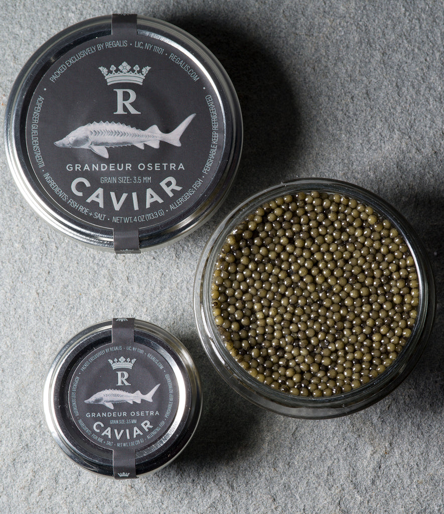 Grandeur Osetra Caviar, (Large Grain 3.5mm eggs) - Buy at Regalis Foods