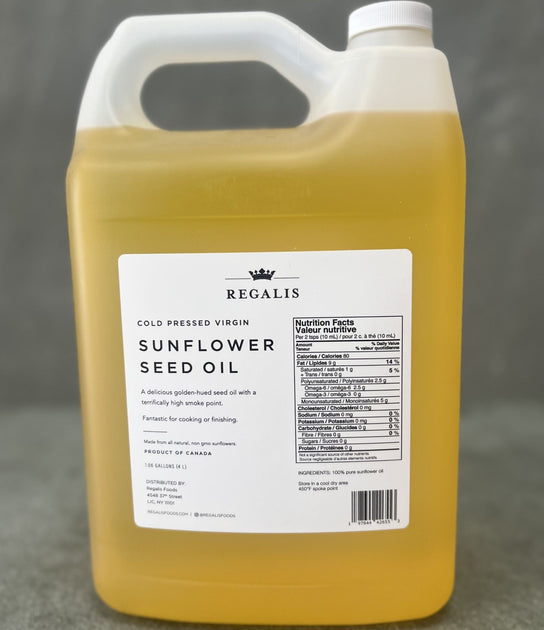 Regalis Extra Virgin Cold Pressed Sunflower Seed Oil Buy at Regalis Foods